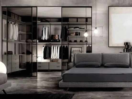 Doal - Cabina armadio Simply con ante in vetro scorrevoli