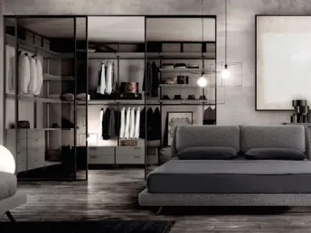 Doal - Cabina armadio Simply con ante in vetro scorrevoli