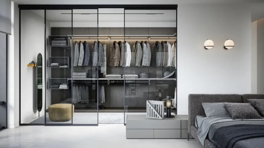 Cabine armadio Break di Novamobili - Ante in vetro scorrevoli